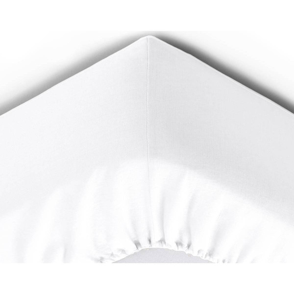 Drap-housse grands bonnets 32cm Blanc en lin