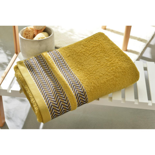 Serviette de bain ESCALE - jaune - becquet - Becquet meuble & déco