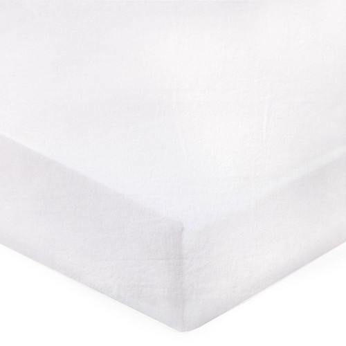 Drap Housse Simple 100% Lin Blanc Bonnet 30 cm - Blanc des vosges - Housse de couette blanche