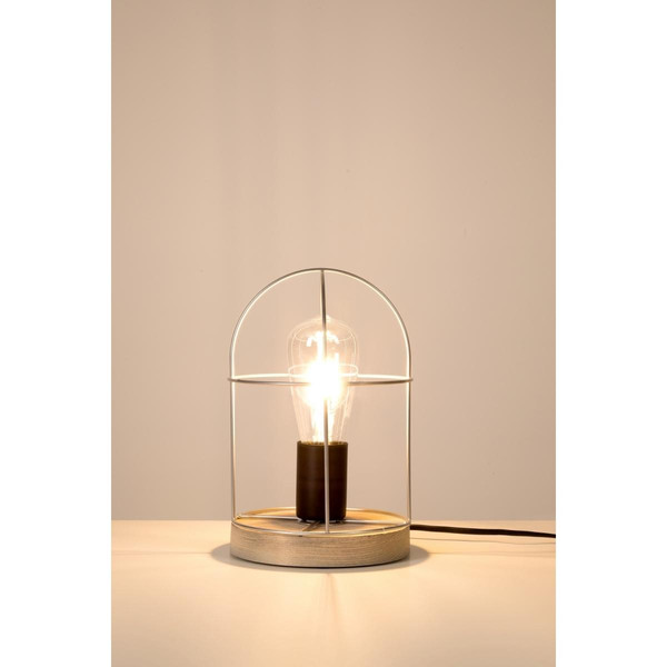 Lampe de table 1xE27 Max.25W Pin gris teinté/Noir/Argent Netuno