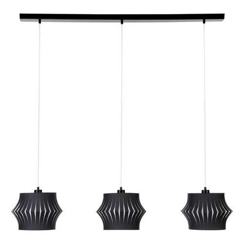 Lotus Lampe pendante 3xE27 Max.40W Noir/Transparent PVC/Antacite - Britop Lighting - Britop lighting