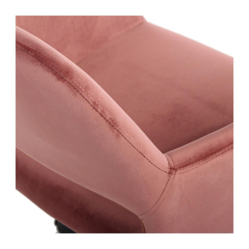 Chaise de bureau ajustable en velours Ross Rose Calicosy  - Fauteuil de bureau tissu