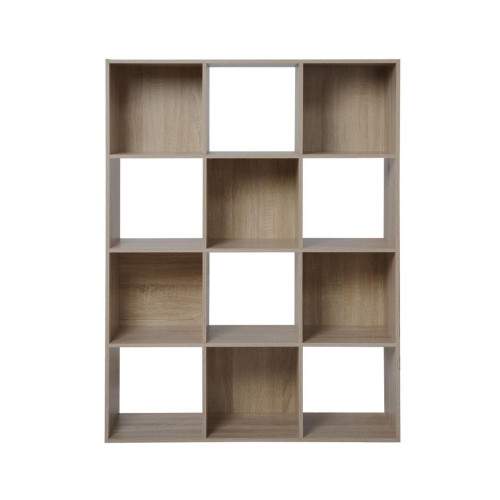 Meuble à 12 cases en bois Beige Calicosy  - Meuble bibliotheque design