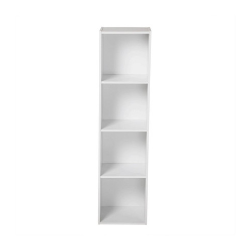 Meuble à 4 cases en bois blanc  Calicosy  - Meuble bibliotheque design