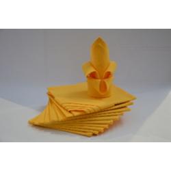 Lot de 12 serviettes de table jaune