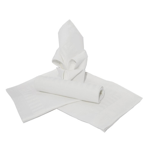 Lot de 4 serviettes IRMA Blanc 50x50 cm