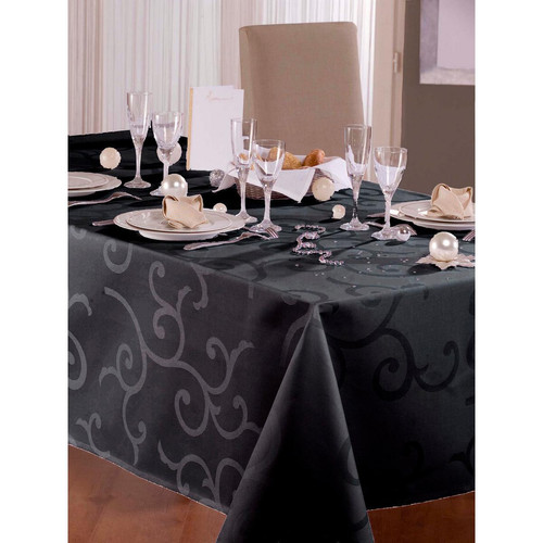 Nappe MADIGAN Ronde Couleur Encre - Calitex - Salle a manger
