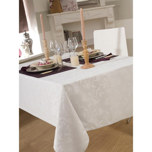 Nappe Textile MADIGNAN Ovale Blanc - Calitex - Salle a manger