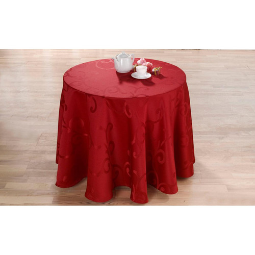 Nappe Textile MADIGNAN Ronde Rouge - Calitex - Salle a manger