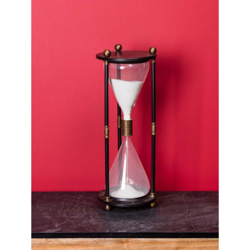 Grand Sablier Alu et Laiton 10minutes - Horloge design