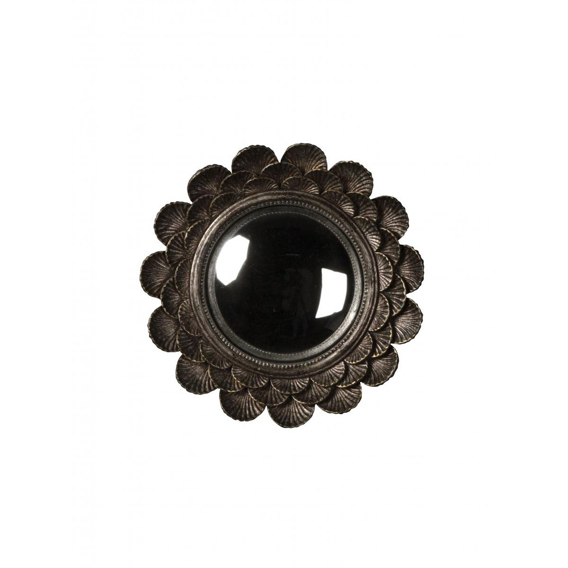 Miroir Convexe Coquillages Argentés - Miroir Rond et Ovale Pas Cher