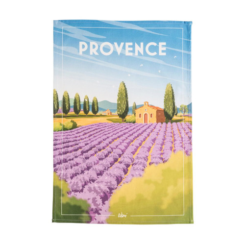Torchon en coton imprimé, Wim Provence, Coucke - Coucke - Linge de table