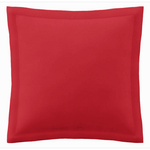 Taie d'oreiller coton TERTIO® - Rouge Carmin 3S. x Tertio (Nos Unis)  - Cadeau saint valentin deco