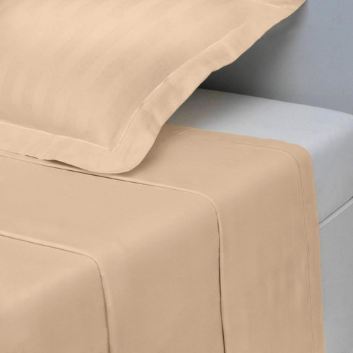 Drap plat coton TERTIO® - Rose beige 3S. x Tertio (Nos Unis)  - Promos chambre lit