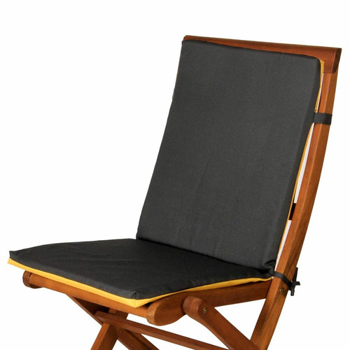 Galette de chaise gris anthracite en polyester 40x90 OUTDOOR  becquet  - Coussin design