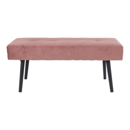 Banquette SKIBY Velours Rose - Deco meuble design scandinave