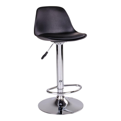 Tabouret de Bar TRONDHEIM Noire - Chaise design et tabouret design