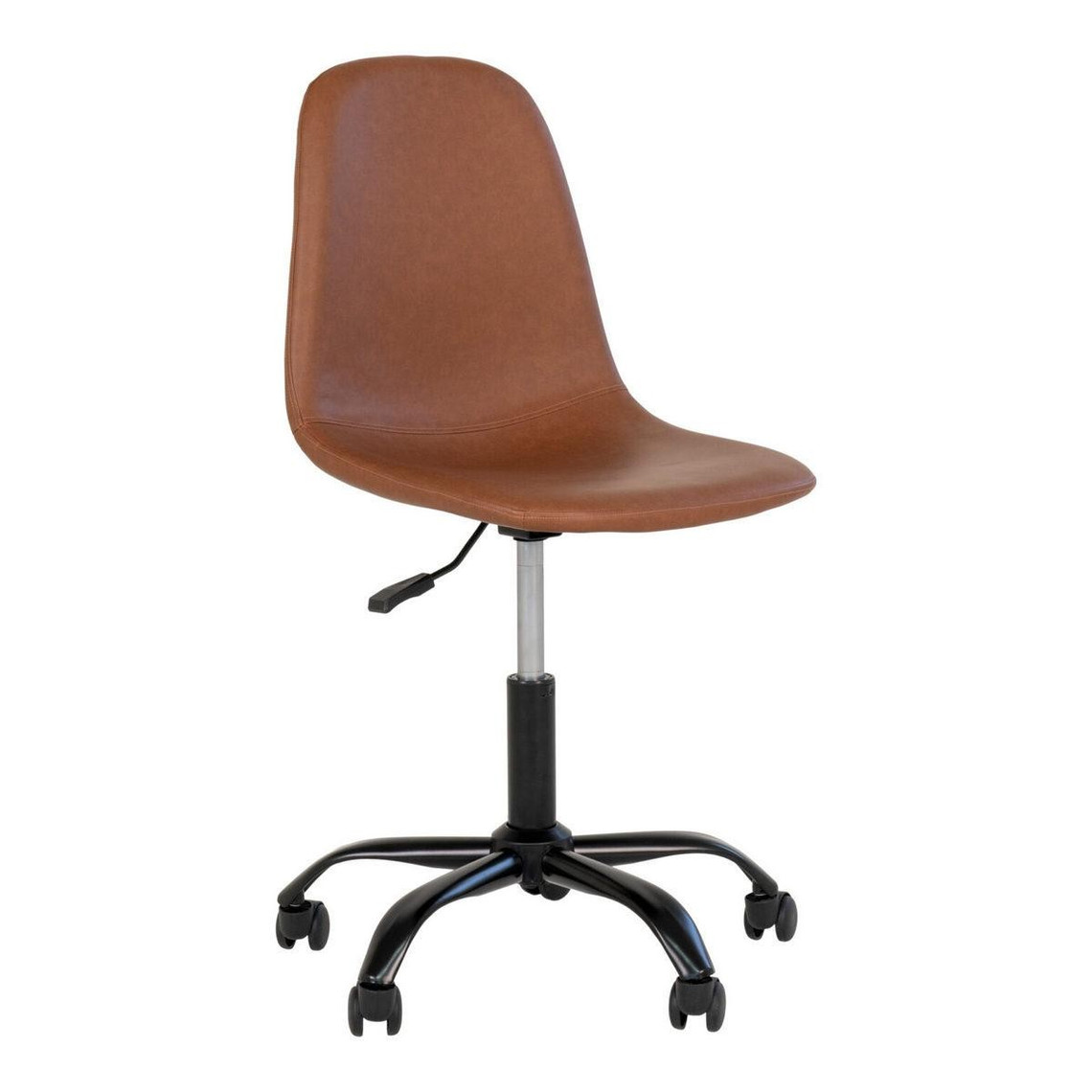 chaise de bureau stockholm marron clair avec pieds noirs