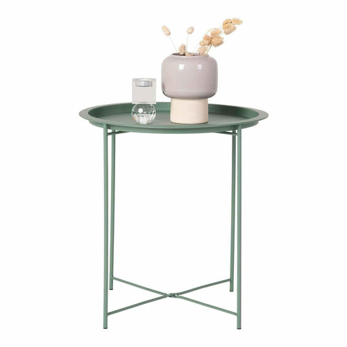Table D'appoint BASTIA en Acier Peint Par Poudrage Vert - Table d appoint design