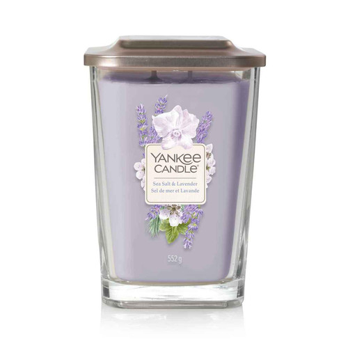 Bougie Elevation Grand Modèle Sea Salt And Lavender - Yankee candle bougie deco