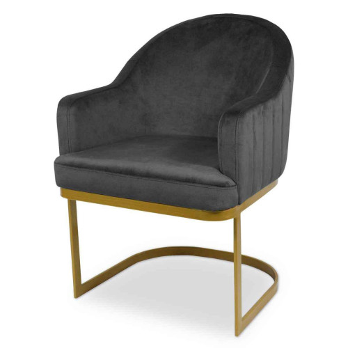 Chaise / Fauteuil EVEREST Velours Noir 3S. x Home  - Nouveautes deco design