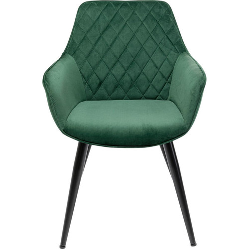 Chaise Avec Accoudoirs HARRY Vert - Kare design deco salle a manger meuble deco