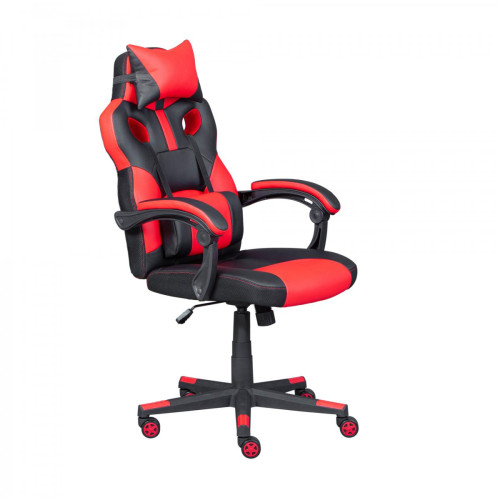 Chaise de Bureau Rouge/Noir DEVEL - Chaise de bureau