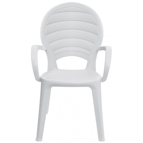 Chaise De Jardin Avec Accoudoirs Paloma Blanc 3S. x Home  - Fauteuil et chaise de jardin design