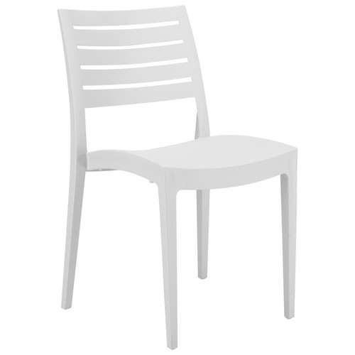 Chaise De Jardin Firenze Blanc 3S. x Home  - Fauteuil et chaise de jardin design