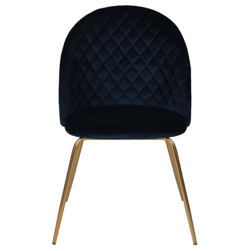 Chaise en Velours Bleu Foncé OSCAR - Chaise design