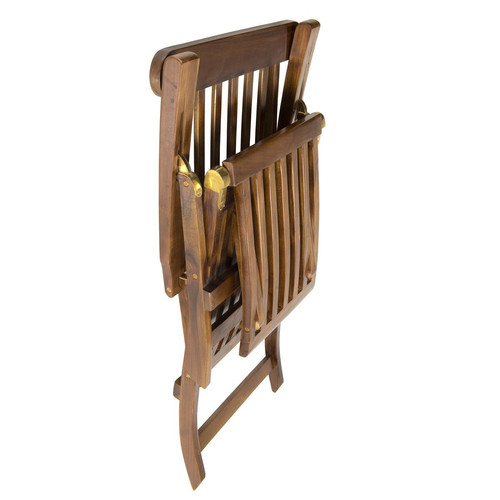 Chaise longue de jardin HANNA en bois teck huilé