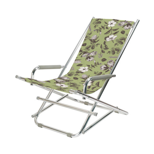 Chaise Longue Flower Power Verte Aluminium - Chaise longue et hamac design