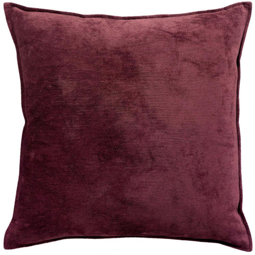 Coussin Coton Velor Prune - Coussin design