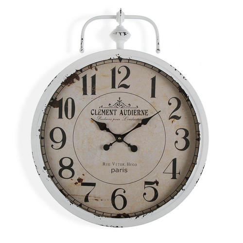 Horloge Blanc 48 cm - Deco luminaire industriel