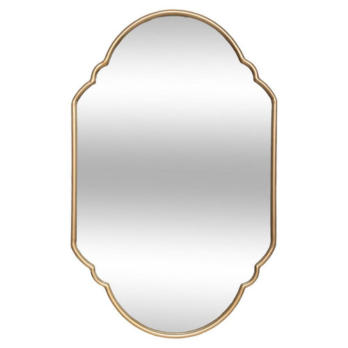 Miroir Métal Doré 68,5 x 43 cm Nelia - Miroir rond ovale design