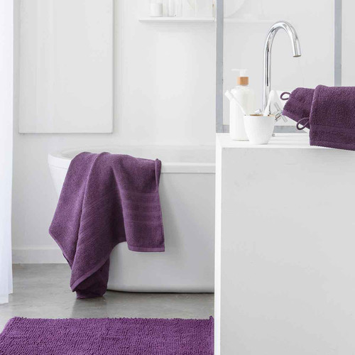 Serviette de Toilette Premium Coton 50 x 90 cm Uni Figue - Today - Tout le linge de bain