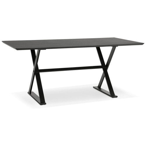 Table à Manger Noir MAUD 3S. x Home  - Table a manger bois design