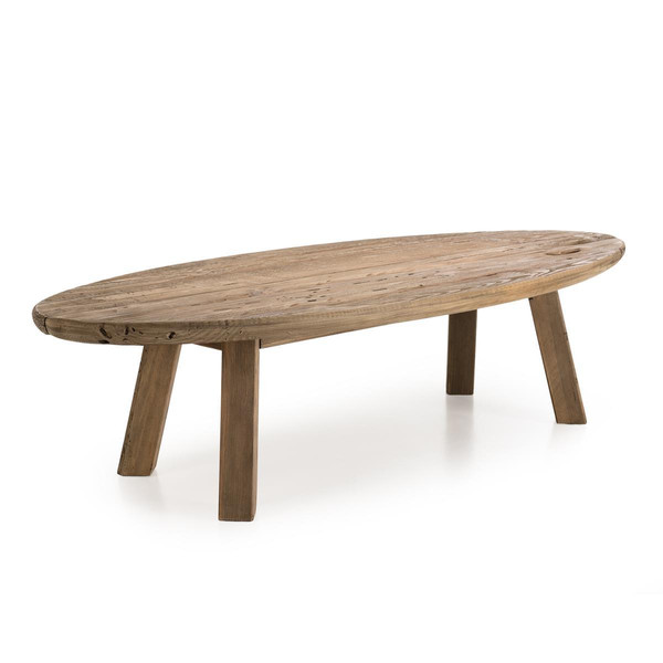 Table Basse Ovale ANDRIAN Bois Pin Recyclé