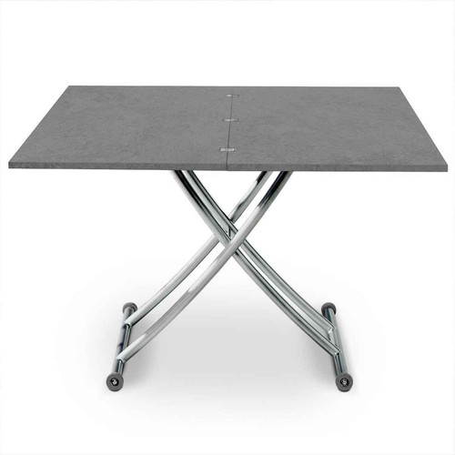 Table Basse Relevable CALIPSO Effet Béton - Table basse bois design