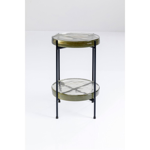 Table d'Appoint ICE Double Noir Ø 30 cm - Kare design deco salon meuble deco