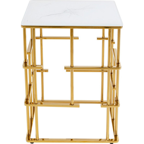 Table d'Appoint ROME Doré 40 x 40 cm - Kare design deco salon meuble deco