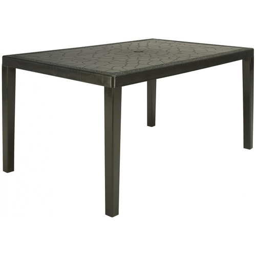 Table De Jardin Rectangle Gruvyer 90x150cm Anthracite - Promos deco design 40 a 50