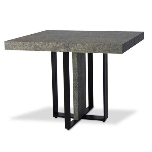 Table Extensible TERESA Effet Béton Pieds Noir 3S. x Home  - Consoles Extensible
