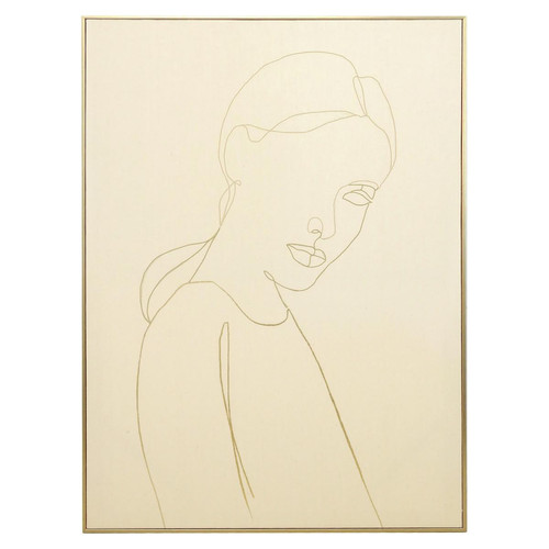 Toile Imprimé avec Cadre Femme 58 x 78 cm - Tableau enfant