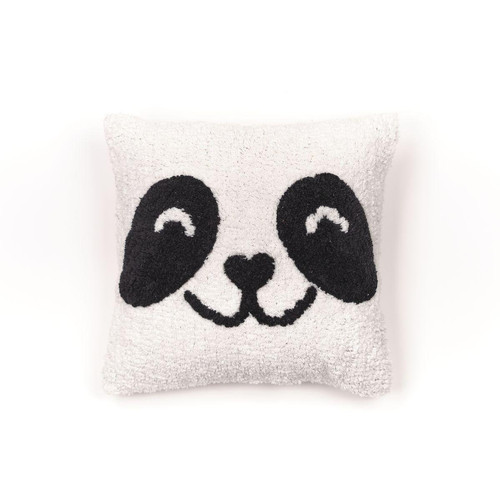 Coussin Enfant Coton Blanc Motif Panda