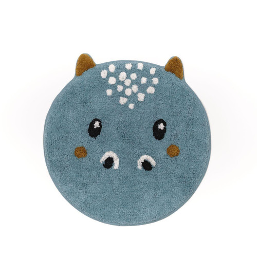 Tapis tufte HIPPO Gris en coton  DeclikDeco  - Tapis enfant design