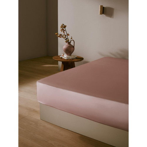 Drap Housse en Soie  Sans Couture rose - LilySilk - Promos chambre lit