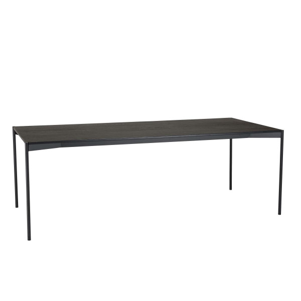 Table à manger rectangulaire Noir 220x100cm piètement métal DALY