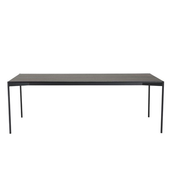Table à manger rectangulaire Noir 220x100cm piètement métal DALY