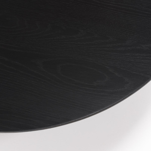 Table basse ronde Noir 90x90cm piètement métal DALY